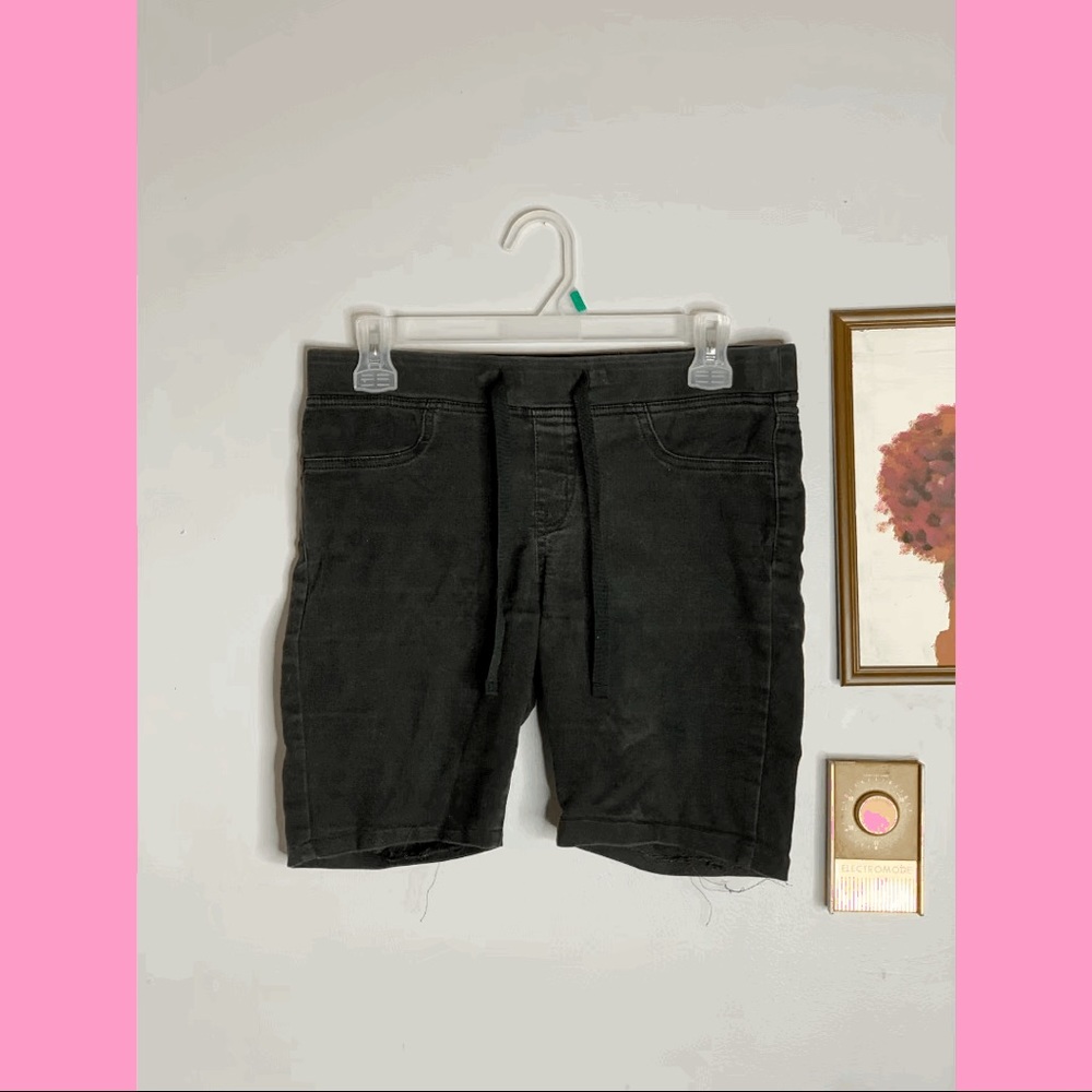 black shorts